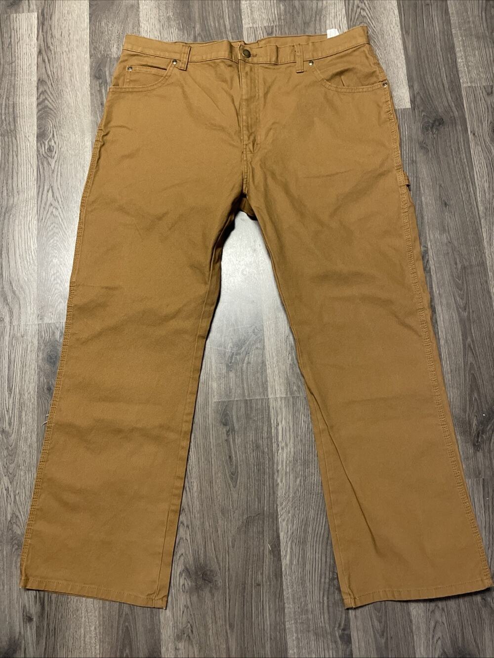Dickies Carpenter Work Pants Mens 36x30 Brown Relaxed Fit Hammer Loop Cotton